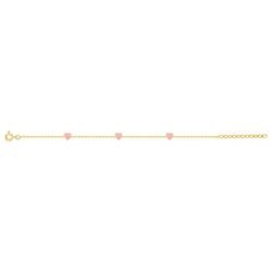 Pulsera Metal Chapado Oro Argyor MRM Infantil (CH)133798 Corazones Esmalte Rosa