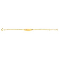 Pulsera Metal Chapado Oro Bebé Argyor MRM (CH)134086.00 Placa Hojas Rosadas