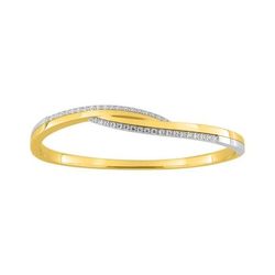 Pulsera Metal Chapado Oro Bicolor Blanco Argyor MRM Mujer (CH)133519.1 Aro Rígido C. Circonitas