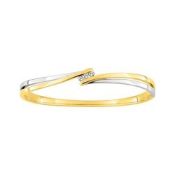 Pulsera Metal Chapado Oro Bicolor Blanco Argyor MRM Mujer (CH)133522.1 Aro Rígido C. Circonitas