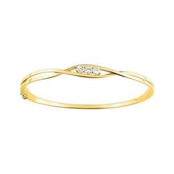 Pulsera Metal Chapado Oro Bicolor Blanco Argyor MRM Mujer (CH)BSBJ42Z Aro Rígido C. Circonitas