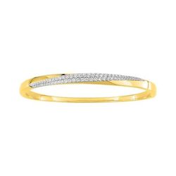 Pulsera Metal Chapado Oro Bicolor Blanco Argyor MRM Mujer (CH)BSBJ45Z Aro Rígido C. Circonitas