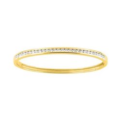 Pulsera Metal Chapado Oro Bicolor Blanco Argyor MRM Mujer (CH)PSBC73Z Aro Rígido C. Circonitas