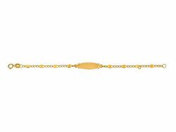 Pulsera Oro 18kts Argyor MRM 14cm (18)44999S23KL01 Placa Oval Con Flores