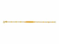 Pulsera Oro 18kts Argyor MRM 14cm (18)44999S23ZL01 Cadena Con Placa
