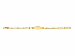 Pulsera Oro 18kts Argyor MRM 14cm (18)48306625 Cadena Con Placa