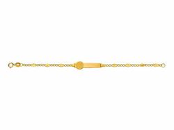 Pulsera Oro 18kts Argyor MRM 14cm (18)48306626 Cadena Con Placa