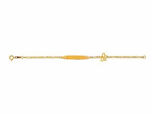 18kt Gold Bracelet Argyor MRM 14mm (18)48306645 Plate with Butterfly