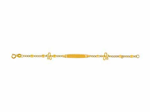 18kt Gold Bracelet Argyor MRM 16mm (18)48306661 Plate With Butterflies