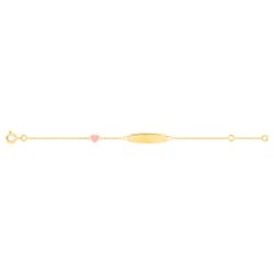 Pulsera Oro 18kts Argyor MRM (18)4.7330.00 Corazón Rosado C/ Placa Central