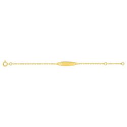 Pulsera Oro 9kts Bebé Argyor MRM (9)497368.00 Chapa En Brillo Calado Cruz