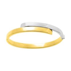 Pulsera Oro Bicolor Blanco 18kts Argyor MRM Mujer (18)315.2G Rígida En Brillo