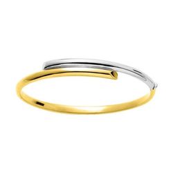 Pulsera Oro Bicolor Blanco 18kts Argyor MRM Mujer (18)316.1G Rígida En Brillo