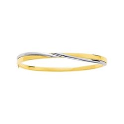 Pulsera Oro Bicolor Blanco 18kts Argyor MRM Mujer (18)317.22G Rígida En Brillo