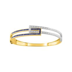 Pulsera Oro Bicolor Blanco 18kts Christian Bernard (18)6.6071.S2 Diamantes 0,20ct Con Zafiros