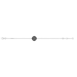 Pulsera Oro Blanco 18kts (18)4.5507.21 Babylone 3.00 Ónix 0.04 ct GH SI Diamantes