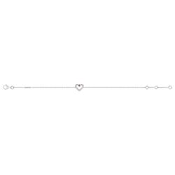Pulsera Oro Blanco 18kts (18)4.5509.21 Love 0.05 Zafiro Rosa 0.06ct GH SI Diamantes