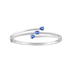 Pulsera Oro Blanco 18kts Christian Bernard (18)6.6001.S1 Diamantes 0,34ct Con Zafiros