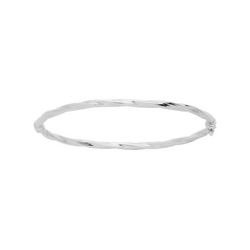 Pulsera Oro Blanco 9Kts Argyor MRM Mujer (9)641007 Rígida Lisa En Brillo