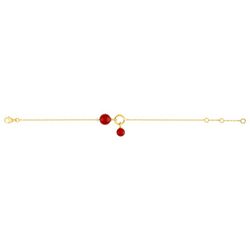 Pulsera Oro Rosa 18kts Joelli (18)J40005.I0 Mineral Cornalina Roja