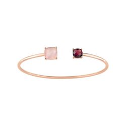 Pulsera Oro Rosa 18kts Joelli (18)S35.73206 Dueto Granate Calcedonia Rosa