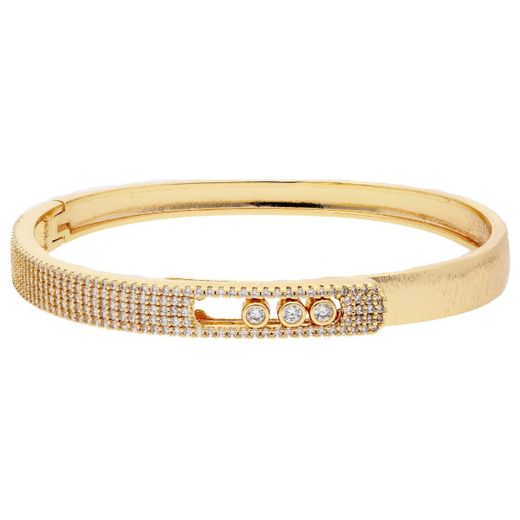 Pulsera Paladio Dorado Liska Mujer AKM032SC-D Esclava Circonitas