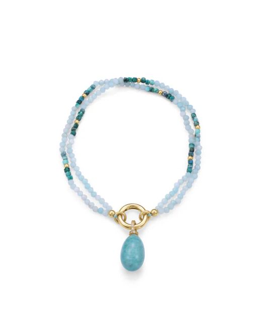 Pulsera Piedras Naturales - Plata Dorada Viceroy Mujer 13269P100-92 Piedra Natural Amazonita Turquesa