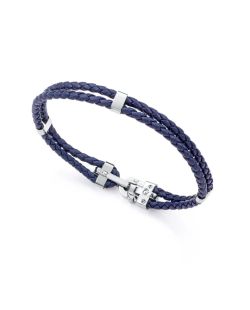 Pulsera Piel Azul - Acero Viceroy Hombre 15209P01013 Tejido