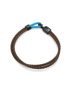 Pulsera Piel Marrón - Acero Negro Viceroy Hombre 75443P01011 Tejido