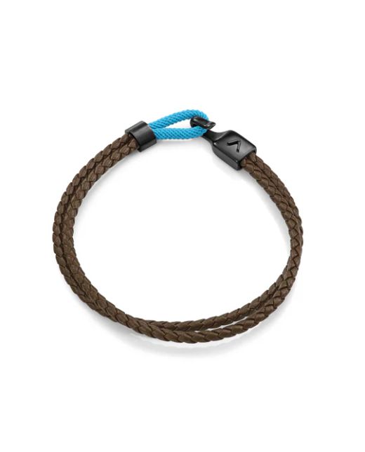 Pulsera Piel Marrón - Acero Negro Viceroy Hombre 75443P01011 Tejido
