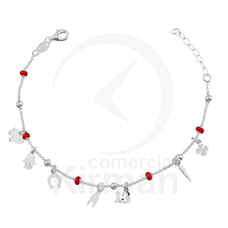 Pulsera Plata 072314 De La Suerte 17+4cm