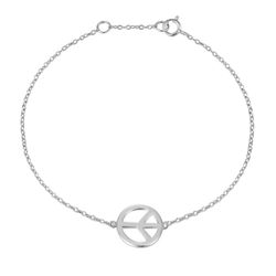 Pulsera Plata 16,50+1,50cm PU00117RH Paz