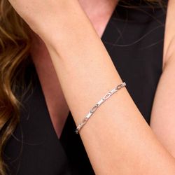 Pulsera Plata Argent Basic PURG007 Eslabones Fantasía