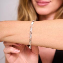 Pulsera Plata Argent Basic PURG011 Eslabones Óvalos