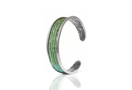Pulsera Plata Arior Dynamic Verde 1020326XPU