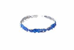 Pulsera Plata Arior Intenzza Azul 6 Eslabones 3cm 1150697LU
