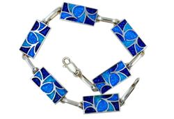 Pulsera Plata Arior PalmeraQ Azul 1150246EPU