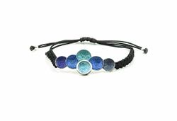 Pulsera Plata Arior Singular Azul Macramé 1150729XPU