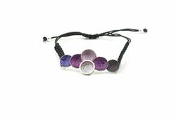Pulsera Plata Arior Singular Lila Macramé 1150728XPU