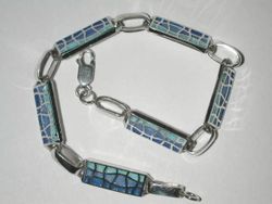 Pulsera Plata Arior Teselas Azules 1150323EPU