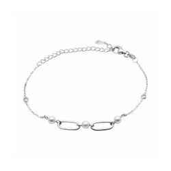 Pulsera Plata B19060 Perlas Con Circonitas