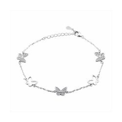 Pulsera Plata B22061 Mariposas Circonitas