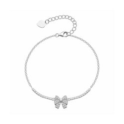 Pulsera Plata B22166 Lazo Con Circonitas