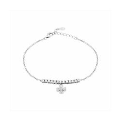 Pulsera Plata B23026 Trebol Con Circonitas