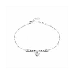 Pulsera Plata B23027 Corazon Con Circonitas
