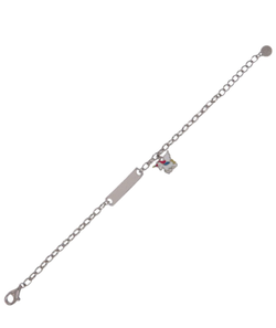 Pulsera Plata Bebé PEBB15 Placa Unicornio