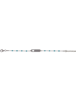 Pulsera Plata Bebé PEBB7/A Placa Mariposa Circonitas Turquesa