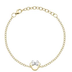 Pulsera Plata Bicolor Dorada AG0137B Minnie Mouse
