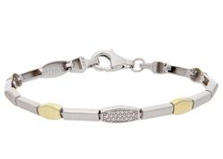 Pulsera Liska Plata Bicolor Dorada LPZ169BR-B Circonitas