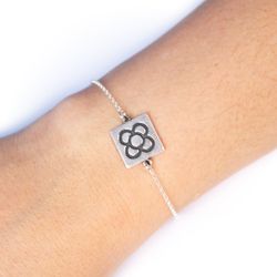 Pulsera Plata Cánovas 1929 Panot Flor Barcelona CA1929-PPBC Cadena 13x13mm